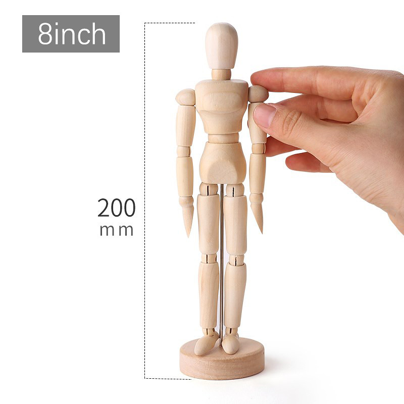 Wooden Human Mannequin Artist Human Figure Wooden Model Poseable Life Size