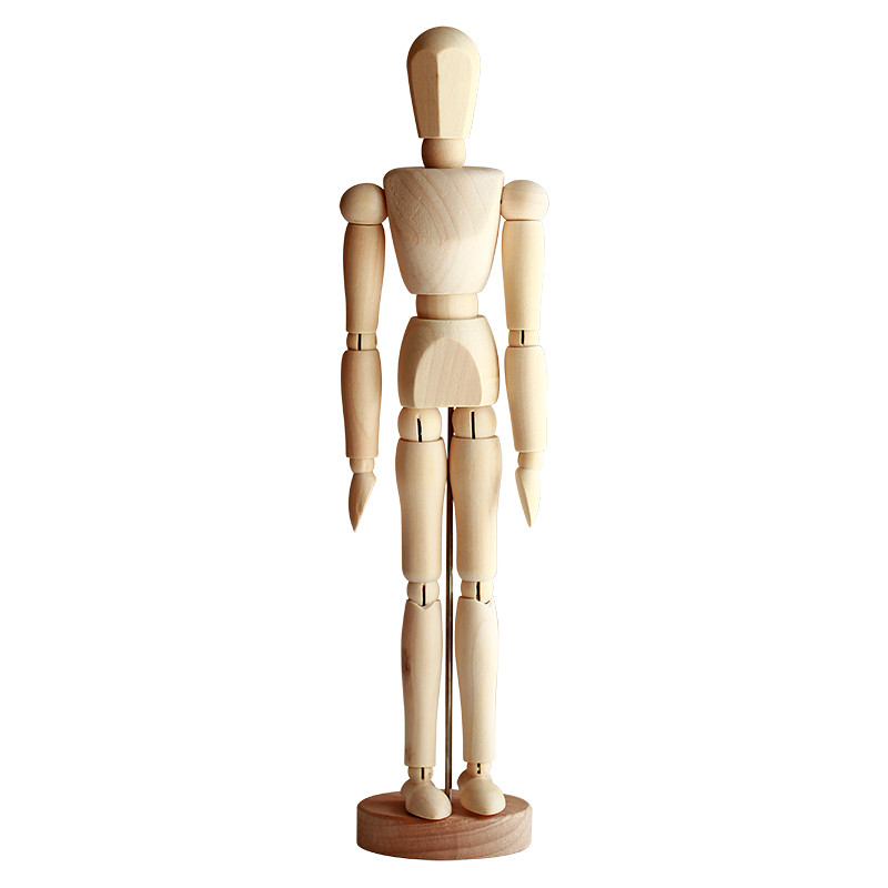 Wooden Human Mannequin Artist Human Figure Wooden Model Poseable Life Size