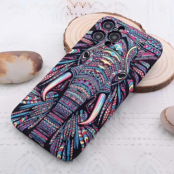 Aztec Elephant iPhone Case Luminous Phone Cases iPhone 15 Cases