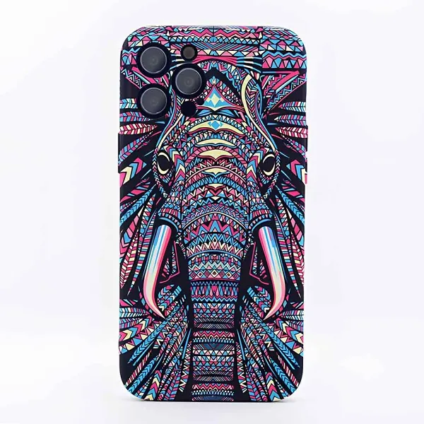 Aztec Elephant iPhone Case Luminous Phone Cases iPhone 15 Cases