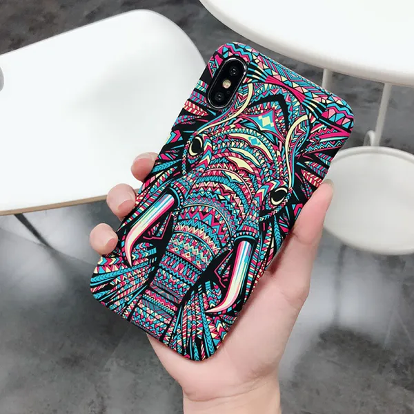 Aztec Elephant iPhone Case Luminous Phone Cases iPhone 15 Cases