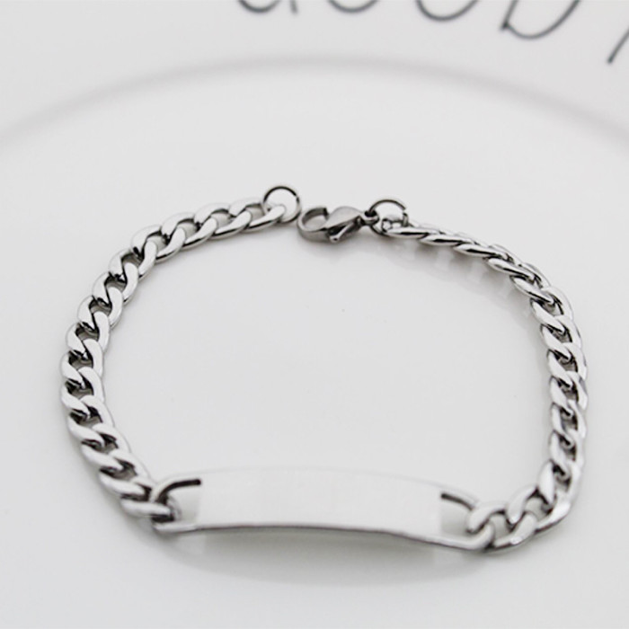 Personalized Steel Chain Bracelet