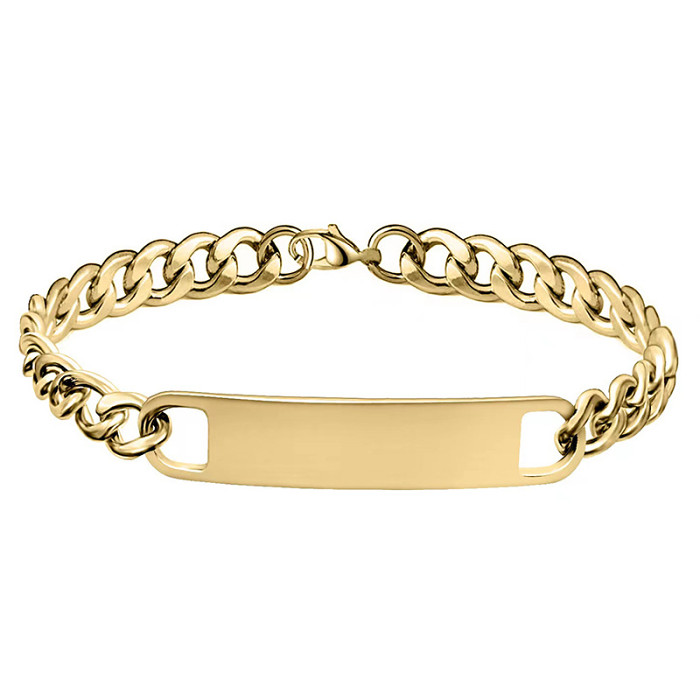 Personalized Steel Chain Bracelet
