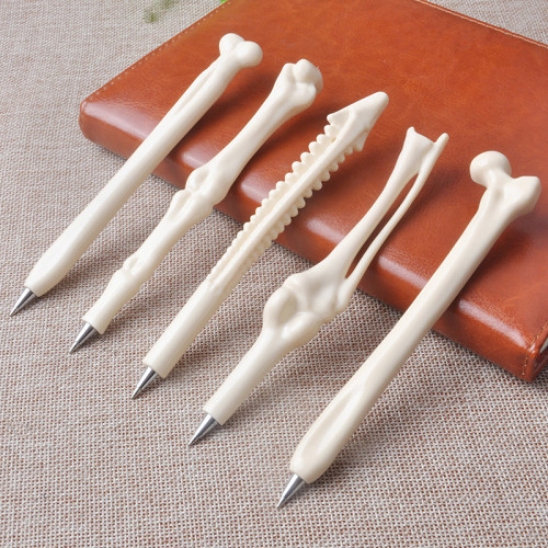 Unique Bone Shape Ballpoint Pens Halloween Gifts for Doctor Medical Students