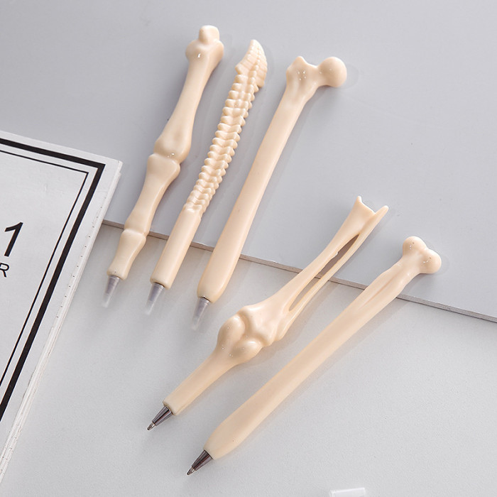 Unique Bone Shape Ballpoint Pens Halloween Gifts for Doctor Medical Students : VEASOON