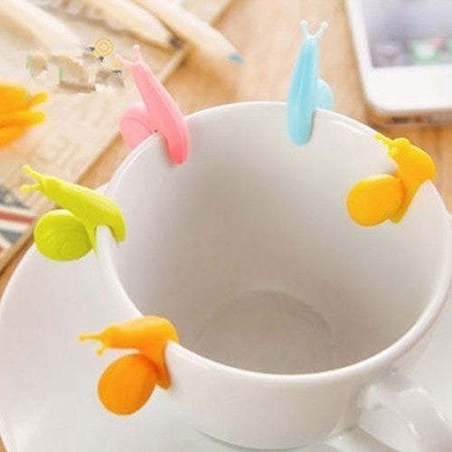 6 Snail Shaped Glass Markers