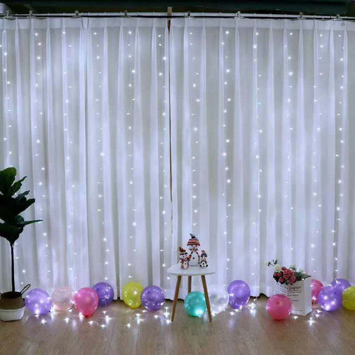LED Lights, Curtain Lamps, Remote Control, USB Plug, 3M Curtain String Lights