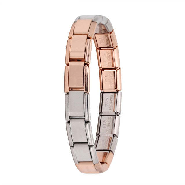 Personalized Women's Elastic Bracelets, Fashion Stainless Steel Bangle Jewelry