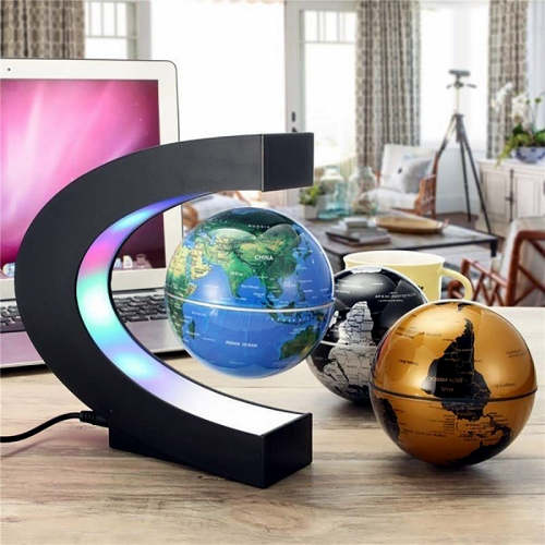Floating Magnetic Levitating Globe, LED World Map, Electronic Novelty Light, Home Decor