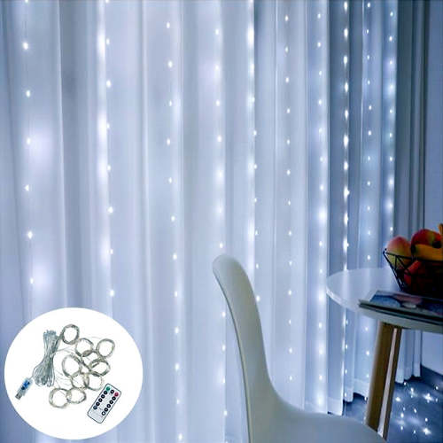 LED Lights, Curtain Lamps, Remote Control, USB Plug, 3M Curtain String Lights