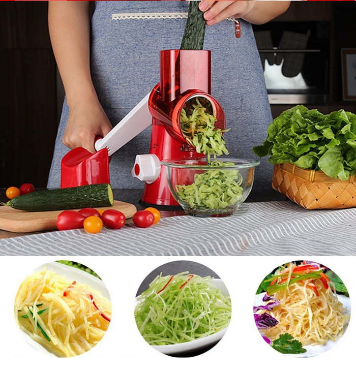 Manual Vegetable Slicer, Kitchen Accessory Vegetable Chopper, Round Grater, Cutter