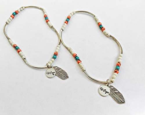 Lady's Angel Feather Boho Anklet