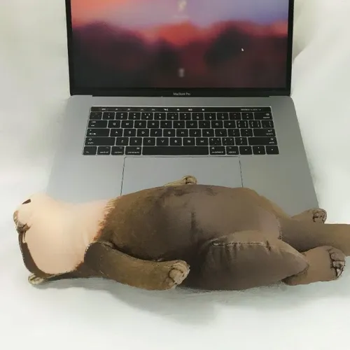 Otters Shape Plush For Keyboard Mouse Palm