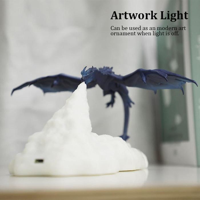 3D Printed LED Dragon Lamps