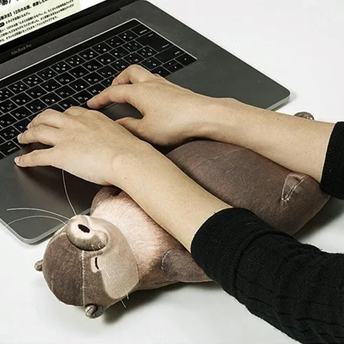 Otters Shape Plush For Keyboard Mouse Palm