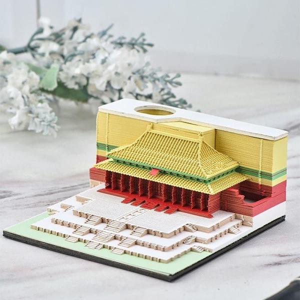 3D Engraving Building & Temple Sticky Notes