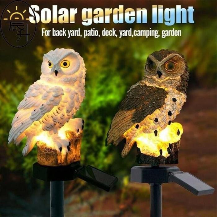 Solar Powered LED Owl Garden Light