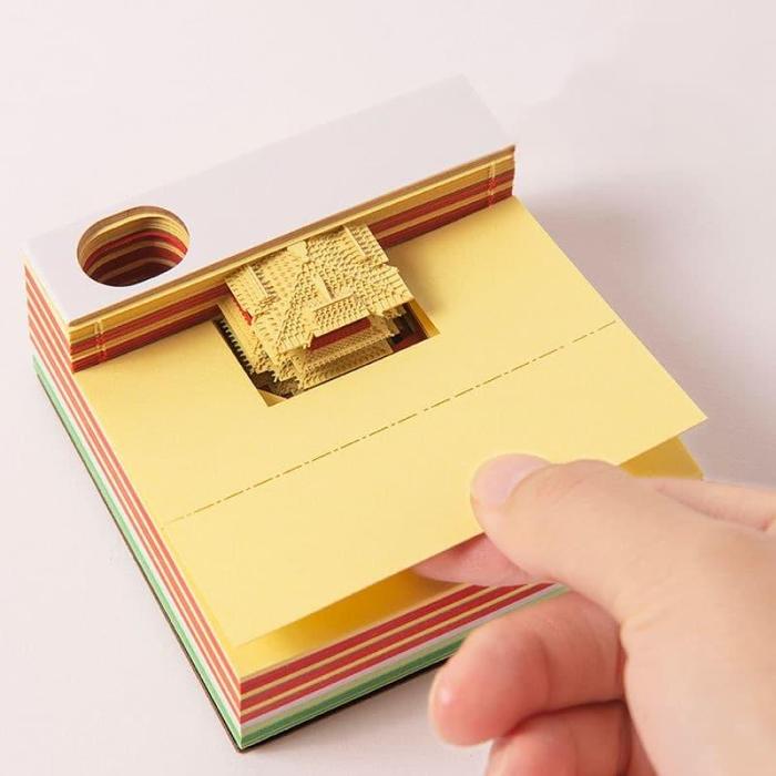 3D Engraving Building & Temple Sticky Notes