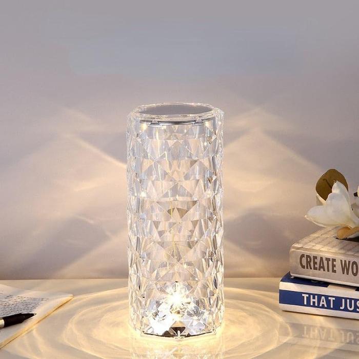 Rose Light LED Crystal Table Lamp