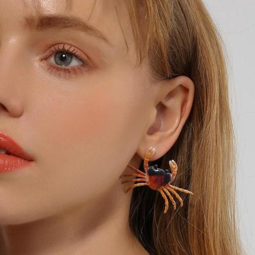 Crab Alloy Earrings Accessories