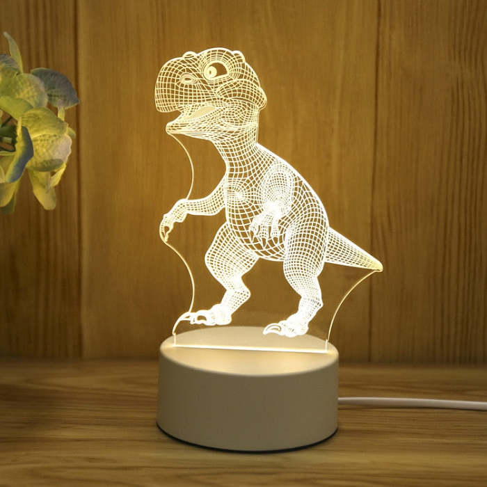 3D LED Dinosaur Night Light