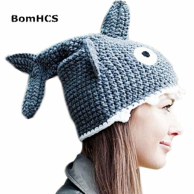 Handmade Shark Shaped Knit Hat