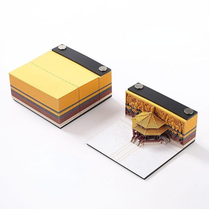 3D Engraving Building & Temple Sticky Notes