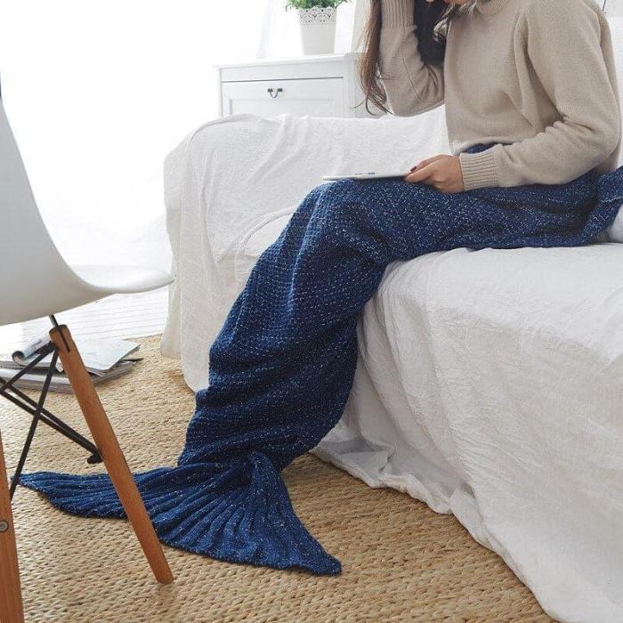 Kid Crochet Mermaid Tail Blanket