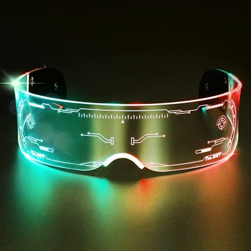 Cyberpunk Glowing Glasses LED | Luminous Glasses | Multi-colored in One LED Glasses | Glowing Light Up Party Supply for Bar Club Halloween