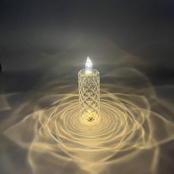 Rose Light LED Crystal Table Lamp