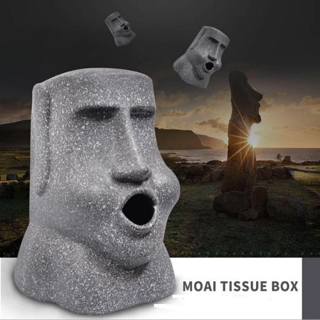 Easter Island  Moai Tissue Box