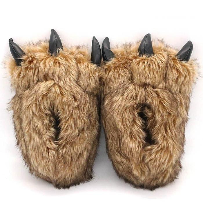 Furry Bear Slippers