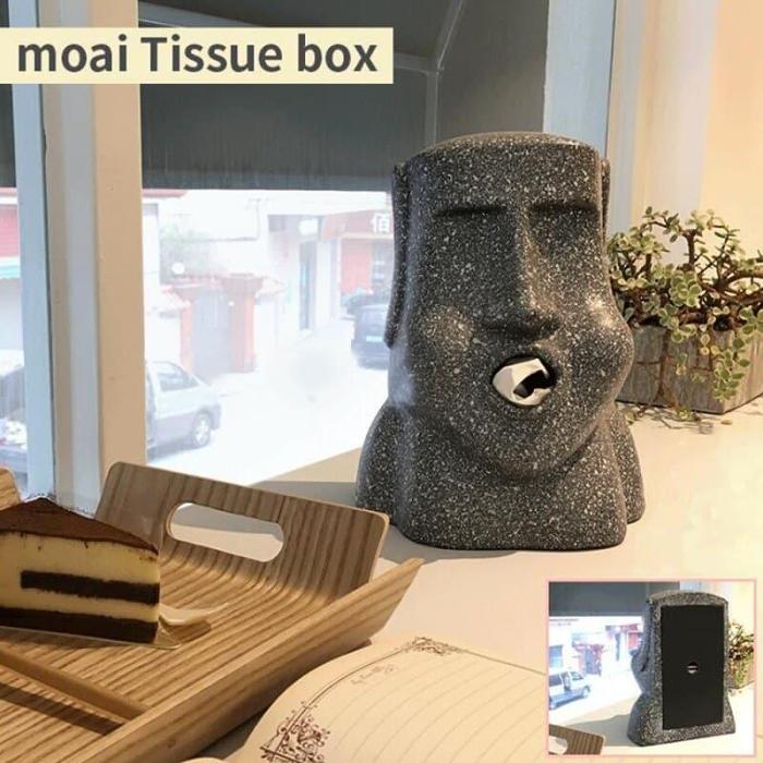 Easter Island  Moai Tissue Box