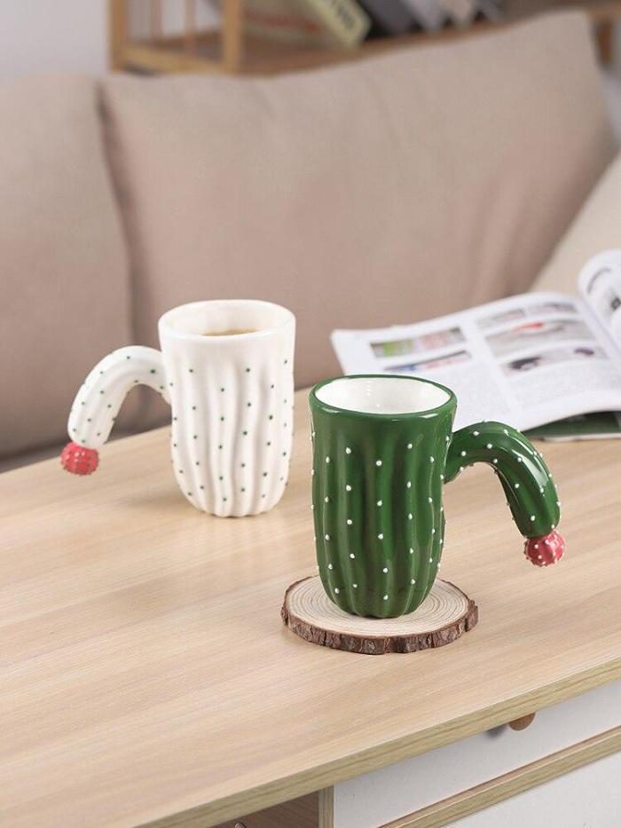 Creativity Cactus Mug With Spoon