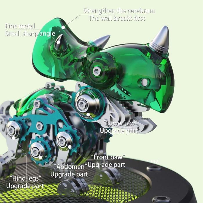 DIY Assembly Dinosaur Series Triceratops Model