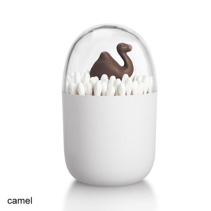 Cute Cartoon Toothpick Holder And Cotton Swab Case