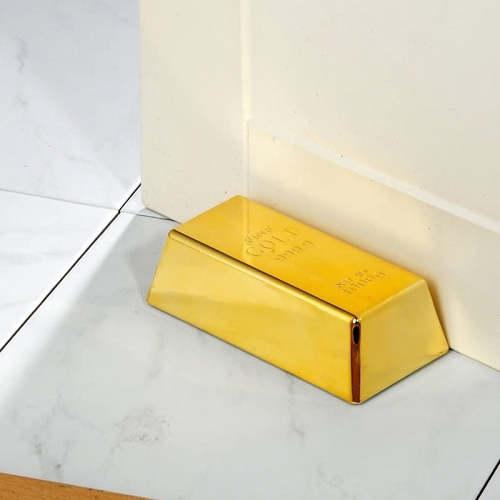 Simulation Gold Brick Door Stopper