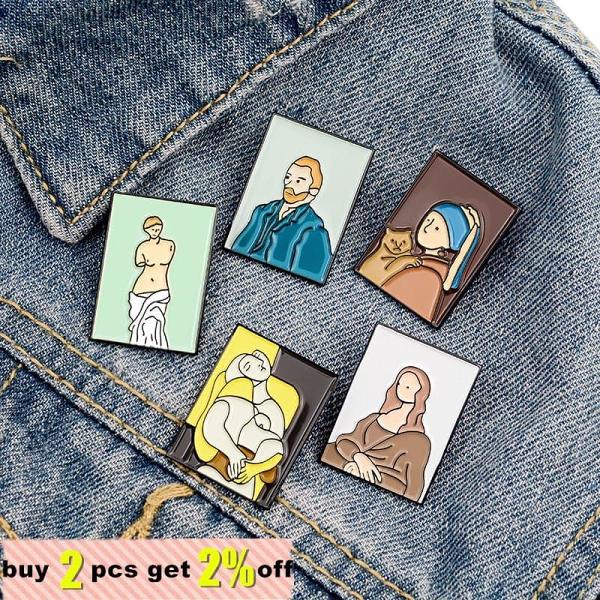 Oil-Painting Enamel Pins