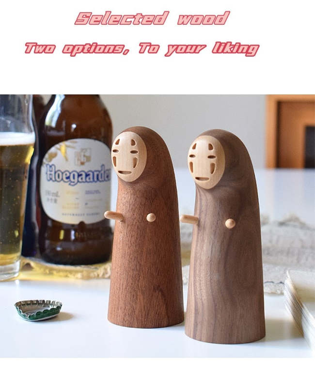 NO Face Man DIY Wood Beer Bottle Opener