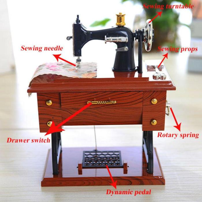 Portable Sewing Machine Music Box Model