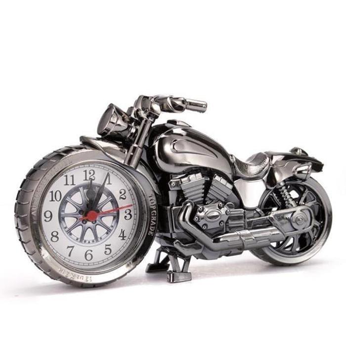 Motorcycle Pattern Desk Clock