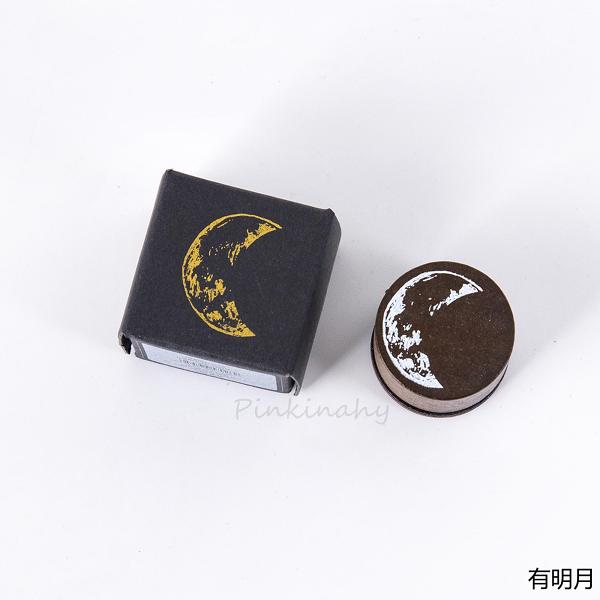 DIY Vintage Moon Series Wood Stamp