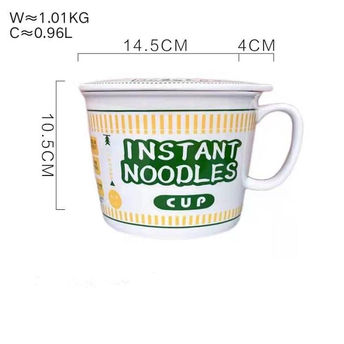 Instant Noodle Ceramic Cup Bowl