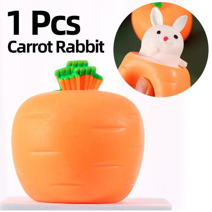 Squeezing Carrot Rabbit Cup Toys