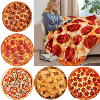 Pizza Tortilla Shaped Round Blanket
