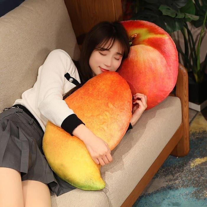 3D Simulation Fruit Vegetable Plush Pillow