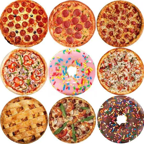 Pizza Tortilla Shaped Round Blanket