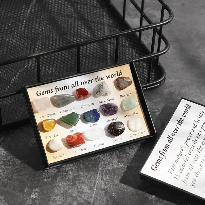 12/15PCS Raw Gemstones Collection