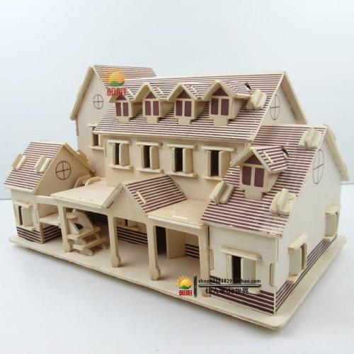 DIY Wood Building Puzzle Toy