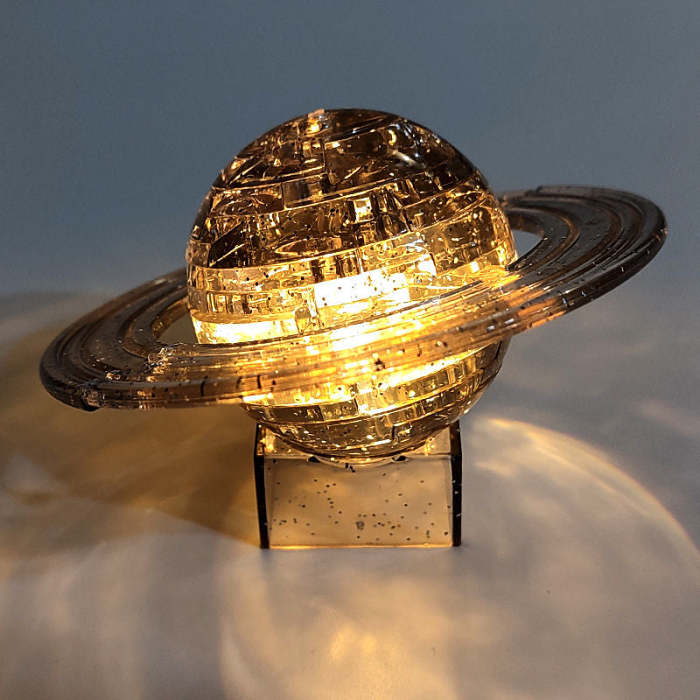 DIY 3D Planet Universe Lantern Crystal Puzzle